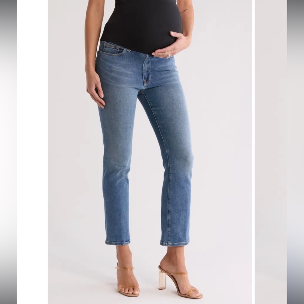 Good American Good Legs Straight Leg Maternity Jeans | Size 8/29